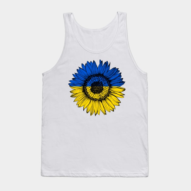 Support Ukraine sunflower National Ukraine flag Tank Top by LeonAd